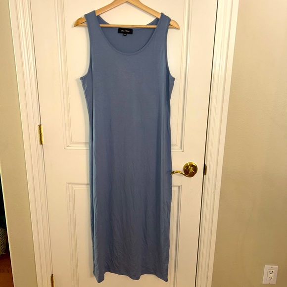 Mia Wear Light Blue Sleeveless Maxi Dress. Size Medium. - Picture 1 of 4